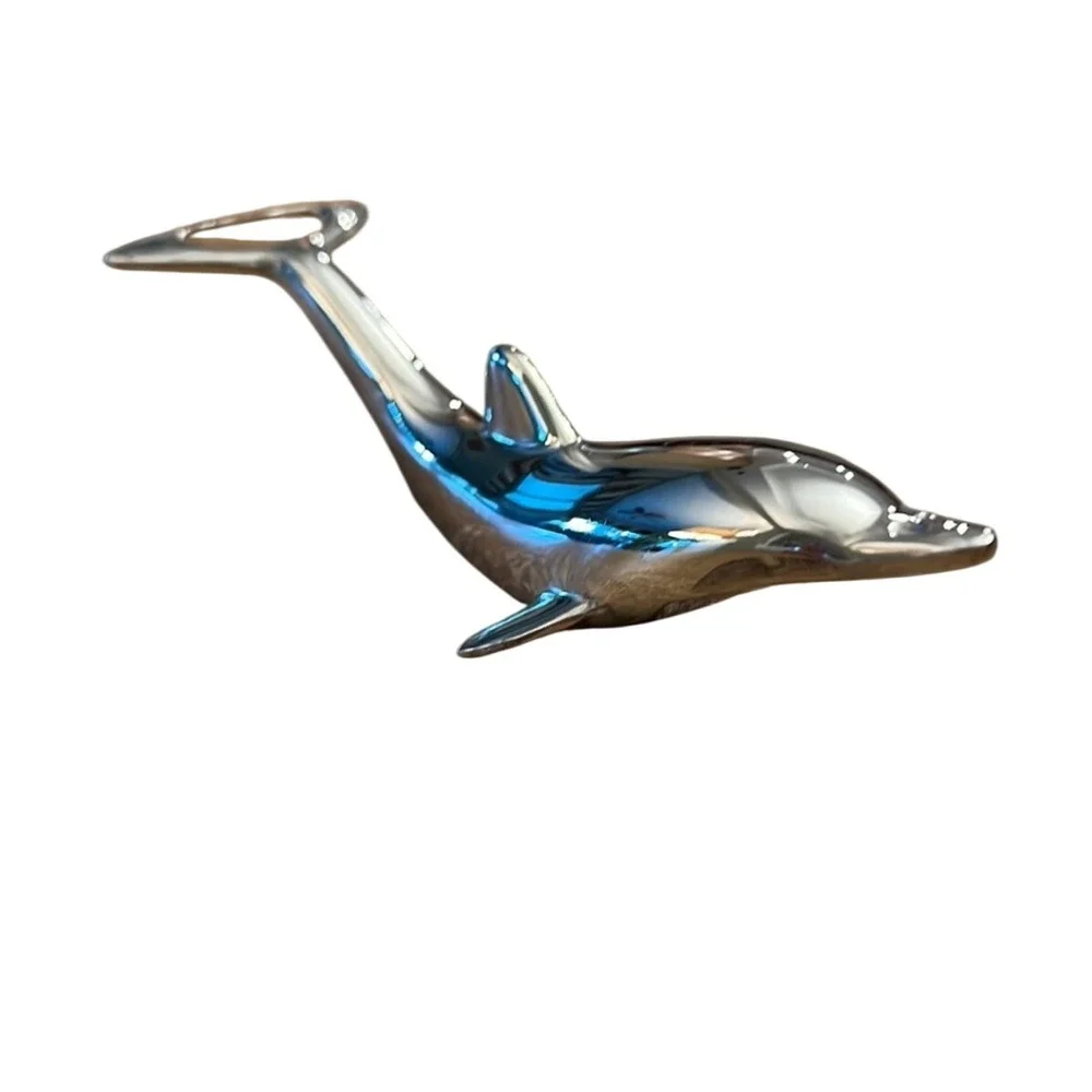 Dolphin Bottle‎ Opener Silver Plated Nautical Barware Kitchen Decor Mid Century